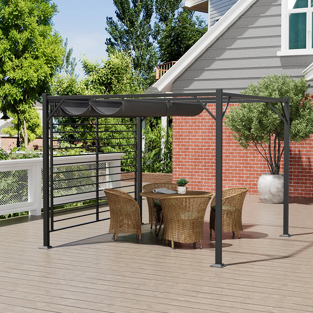 10 x 9FT Outdoor Pergola with Canopy - Image 3