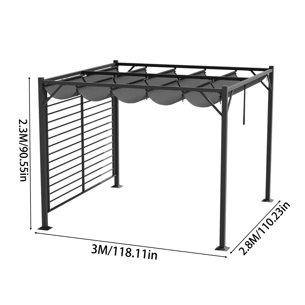 10 x 9FT Outdoor Pergola with Canopy - Image 8