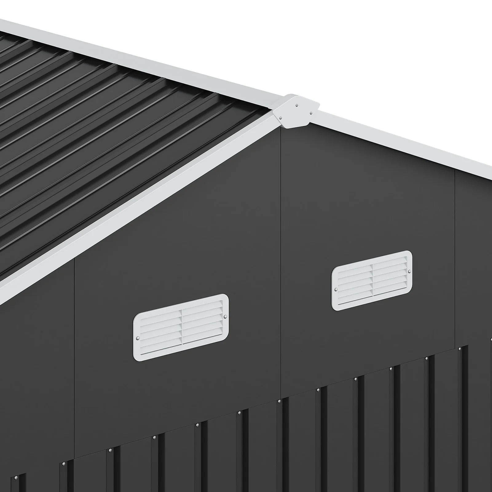 12x10FT Metal Apex Roof Garden Storage Shed - Image 8