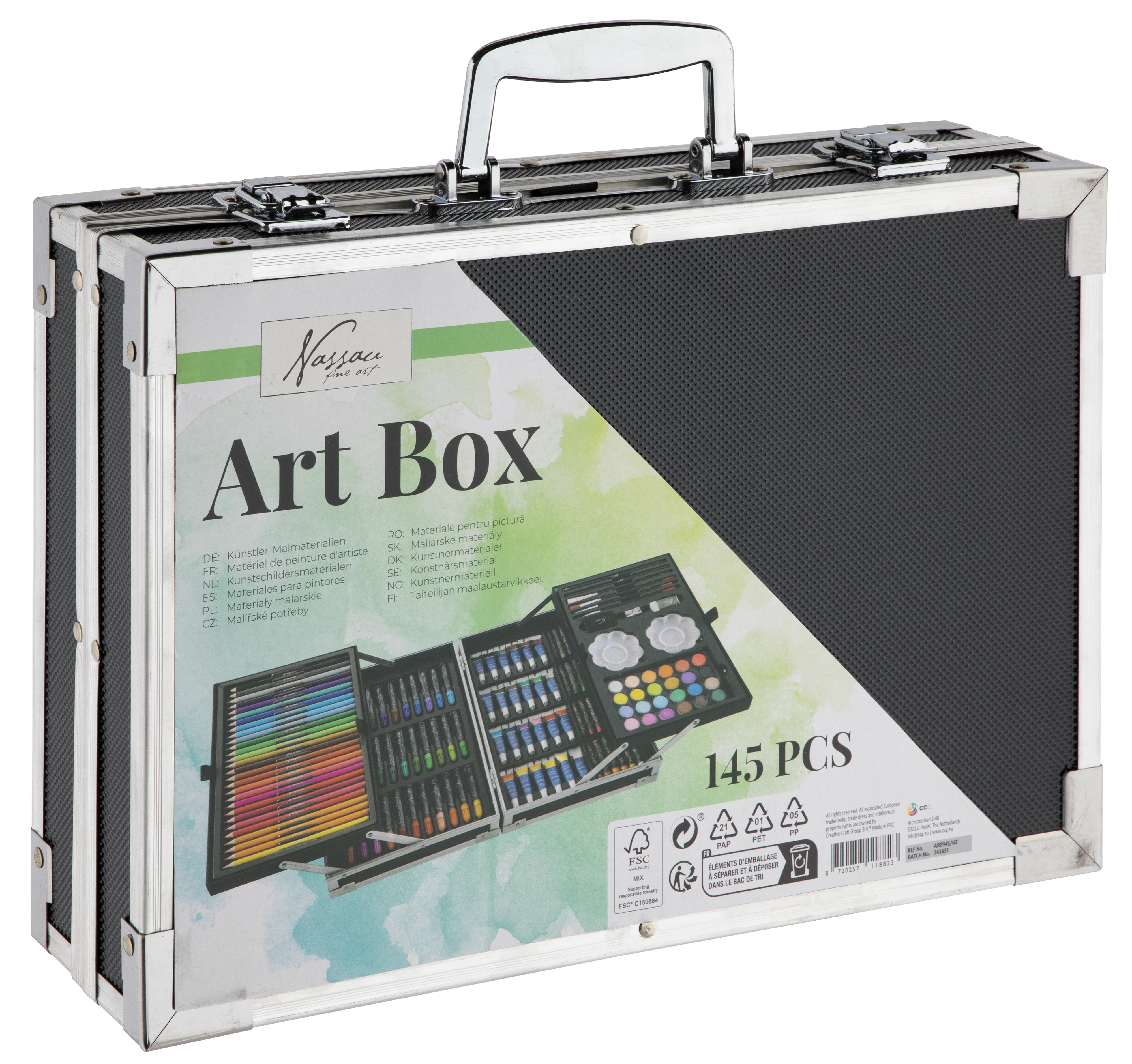 145 Piece Art Set in Metal Box - Image 3