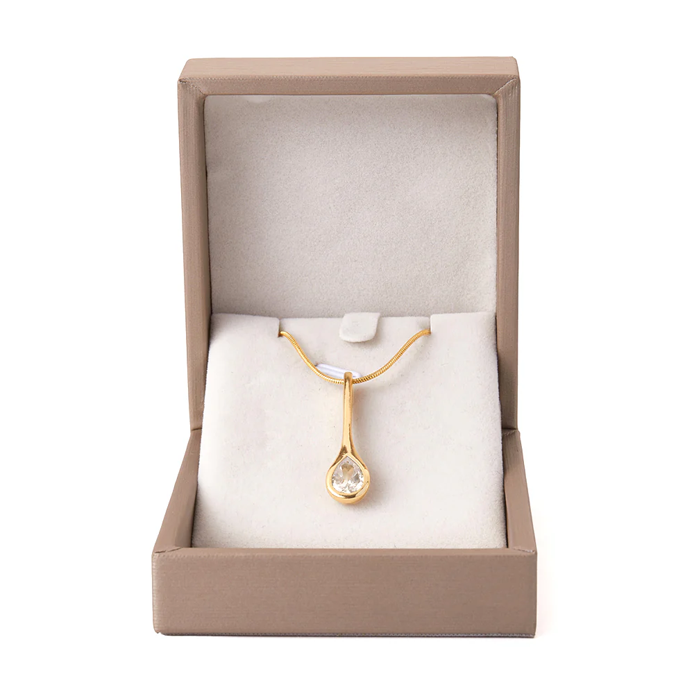 14K Gold Plated Teardrop Necklace