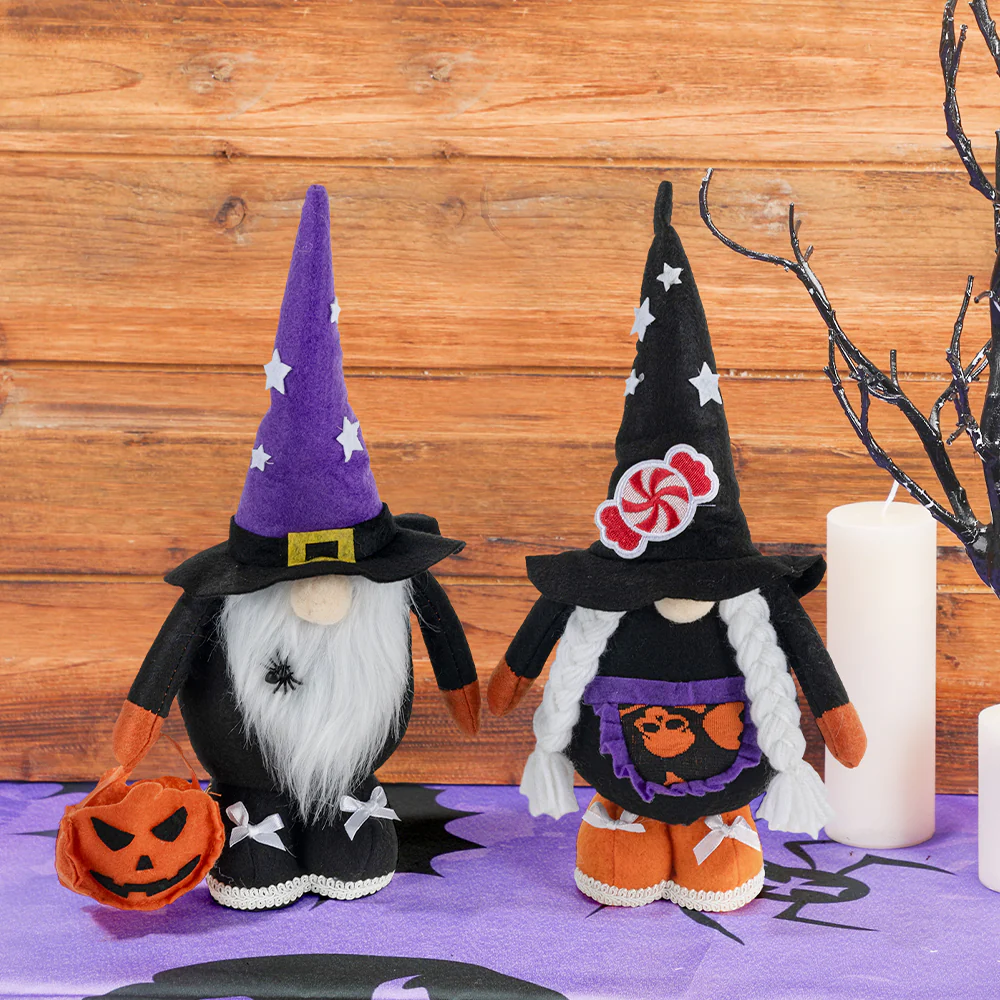 2 Pack Halloween Faceless Gnome Decor - Image 2