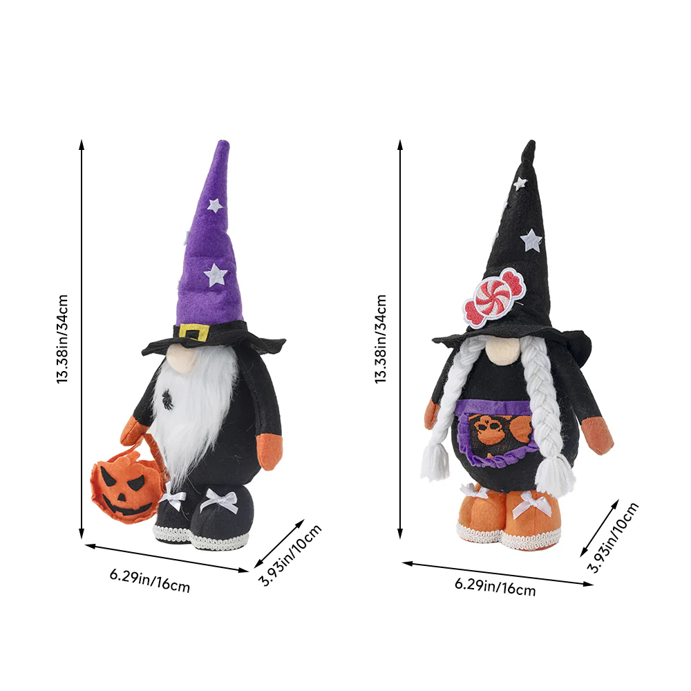 2 Pack Halloween Faceless Gnome Decor - Image 9