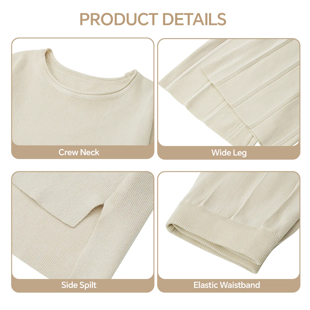 2-Piece Casual Outfits Knitted Lounge Set - Image 5