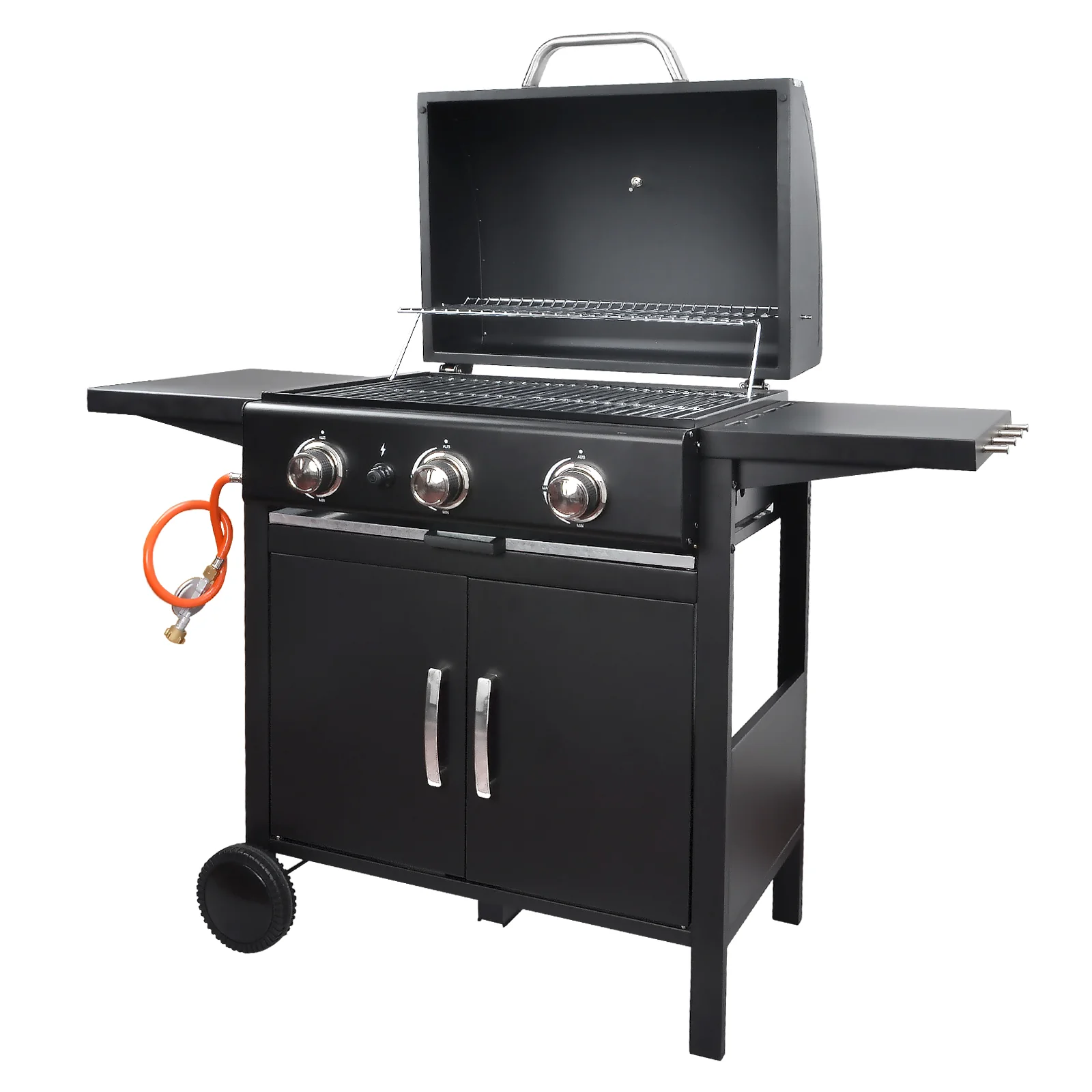 3 Burner Gas BBQ Grill with Cabinet