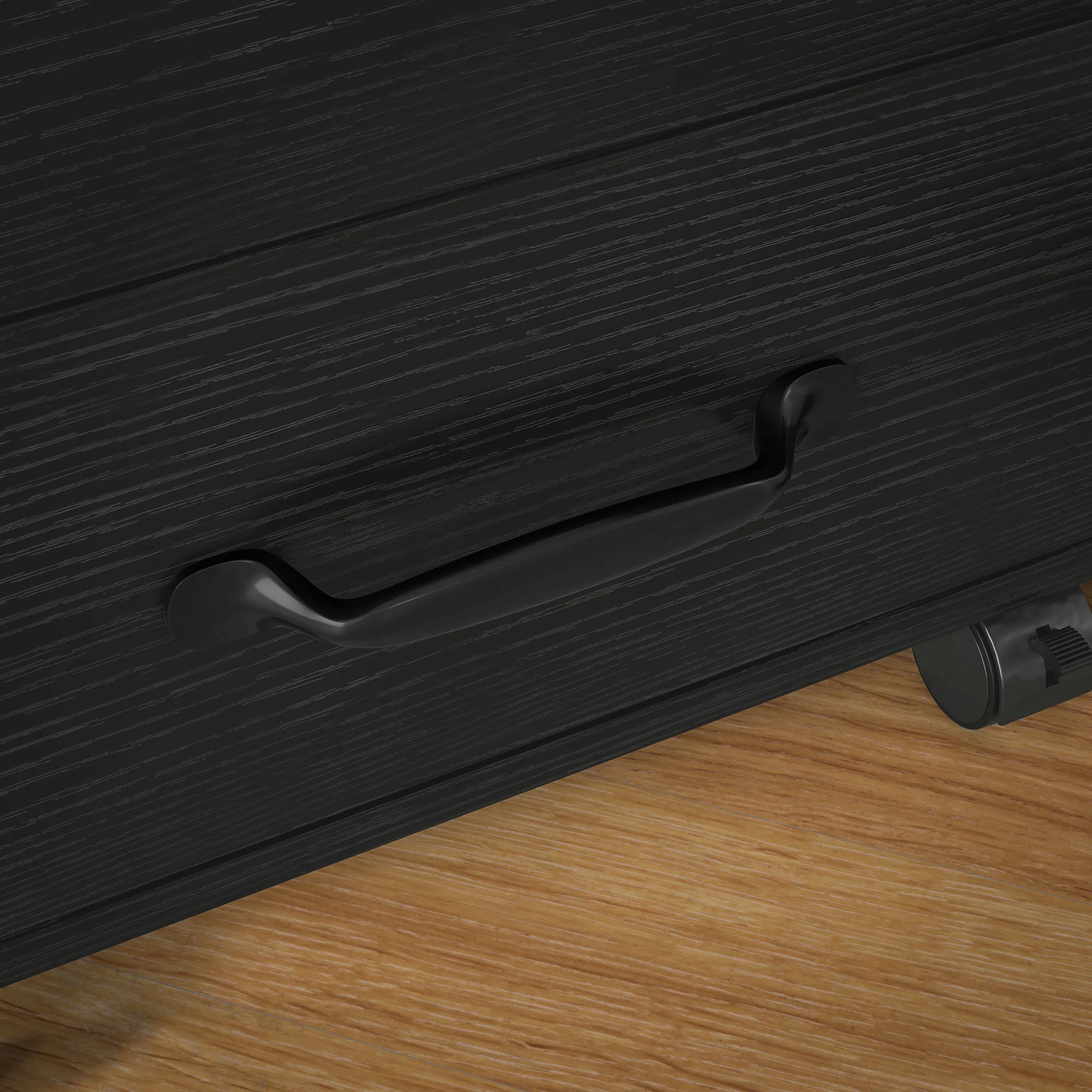 3 Drawer Rolling File Cabinet With Wheels Under Desk Mobile Filing Cabinet - Black/White - Image 16