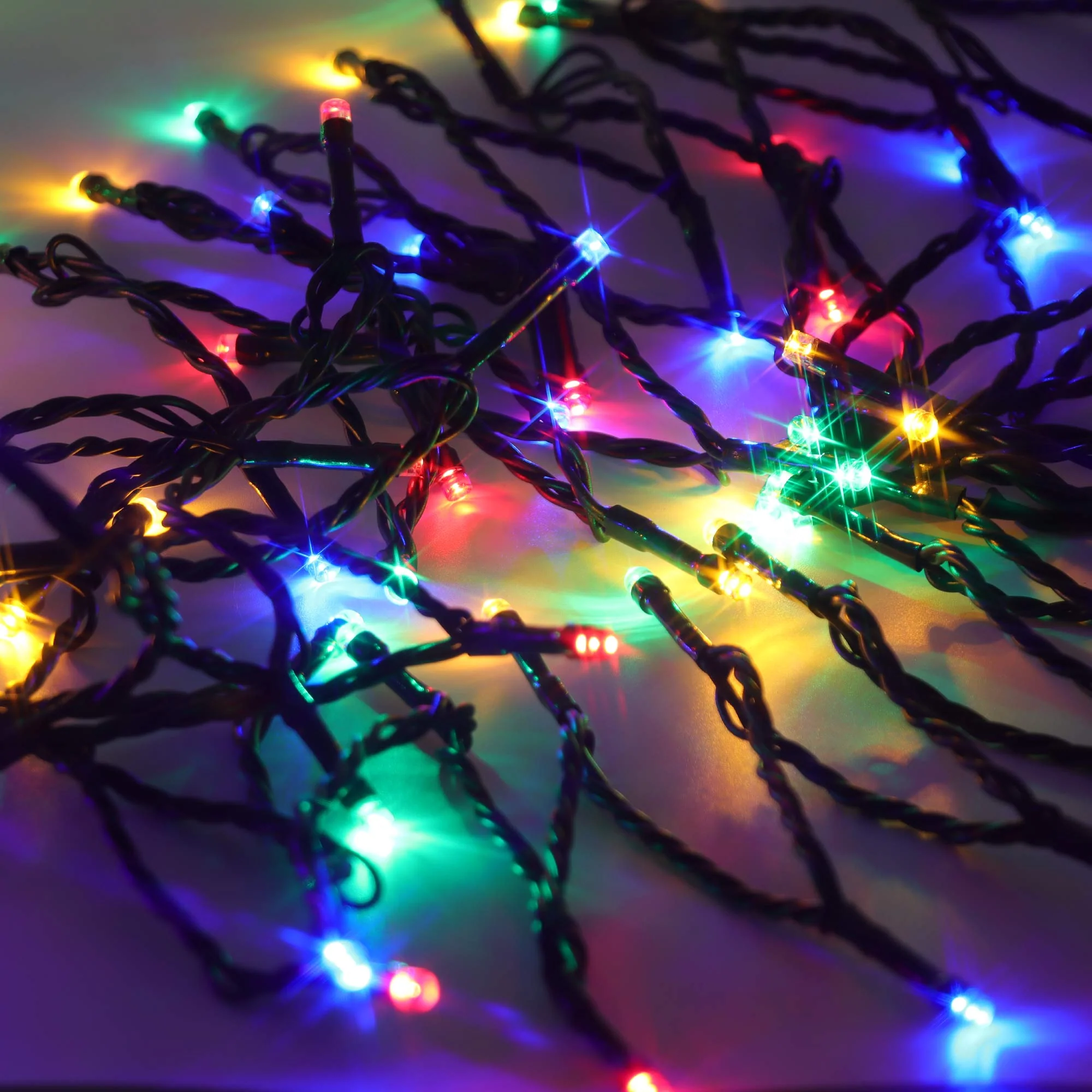 Christmas Sparkle Indoor and Outdoor Chaser Lights x 300 Multi Colour LEDs - Mains Operated - Image 3
