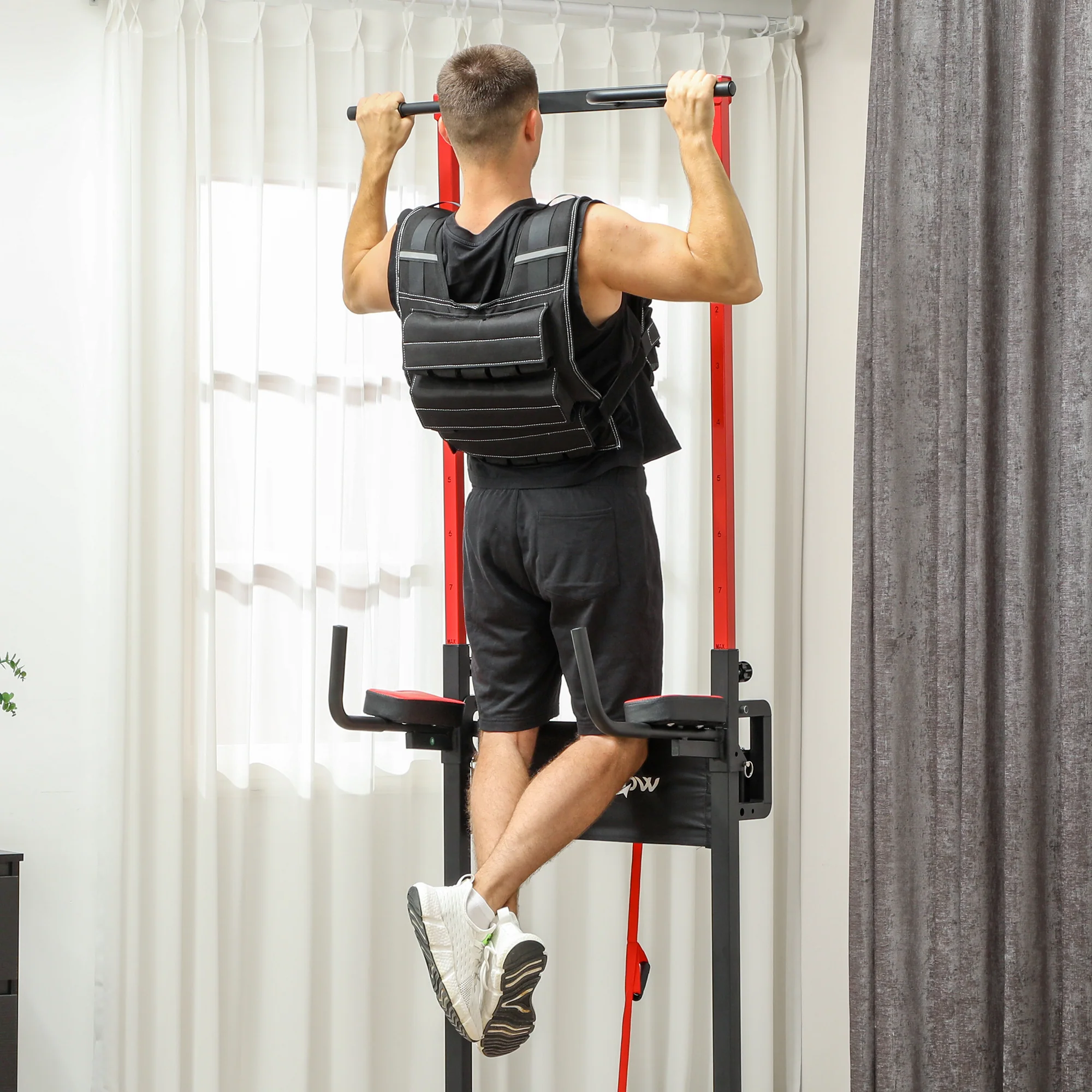30KG Adjustable Weighted Vest with 30 Metal Weights, Running Weight Vest - Image 2