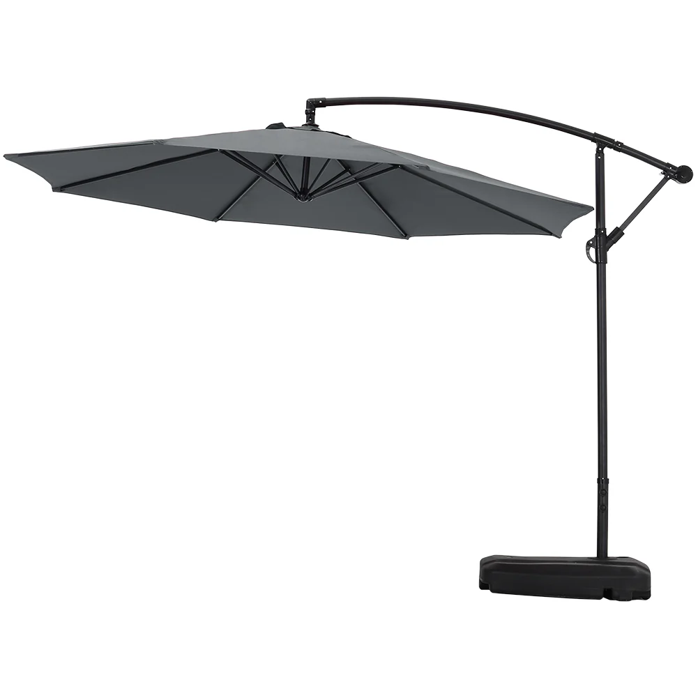 3M Large Banana Cantilever Patio Parasol For Outdoor Sunshade And Rain With Fillable Base On Wheels - Image 3