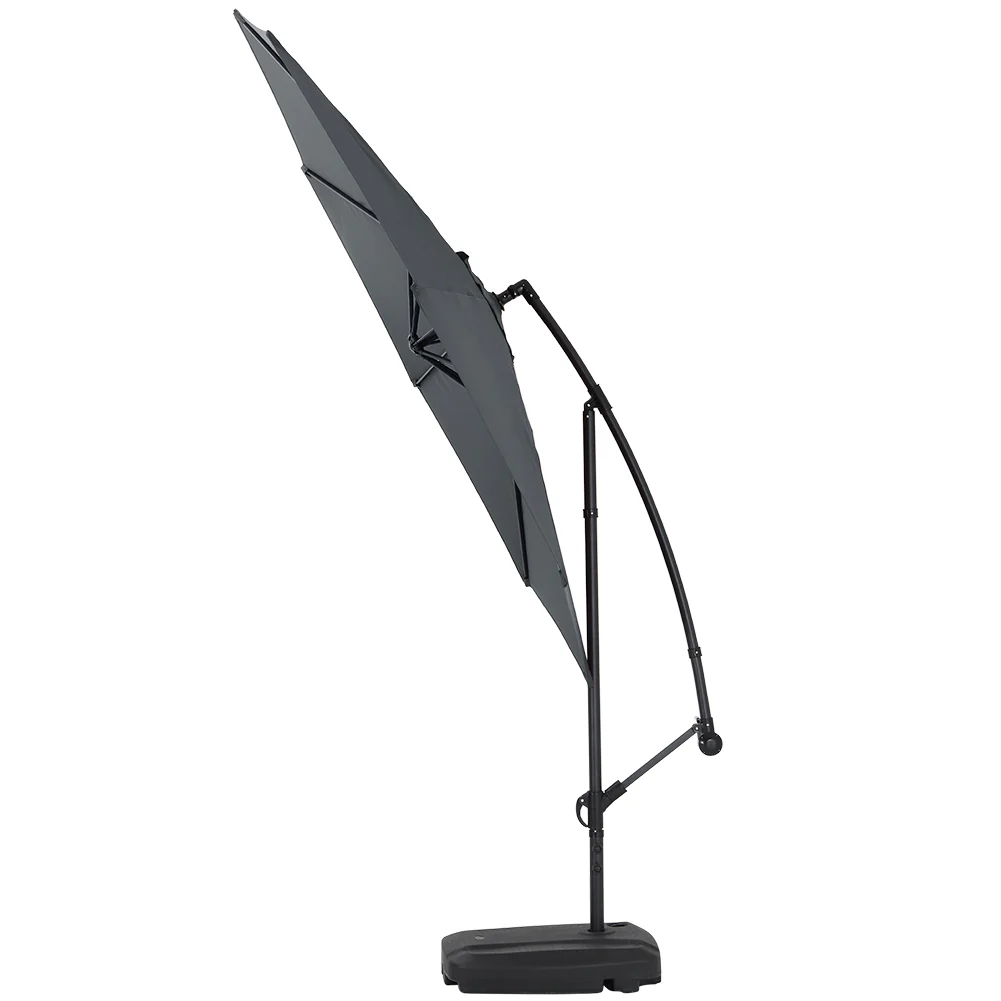 3M Large Banana Cantilever Patio Parasol For Outdoor Sunshade And Rain With Fillable Base On Wheels - Image 4