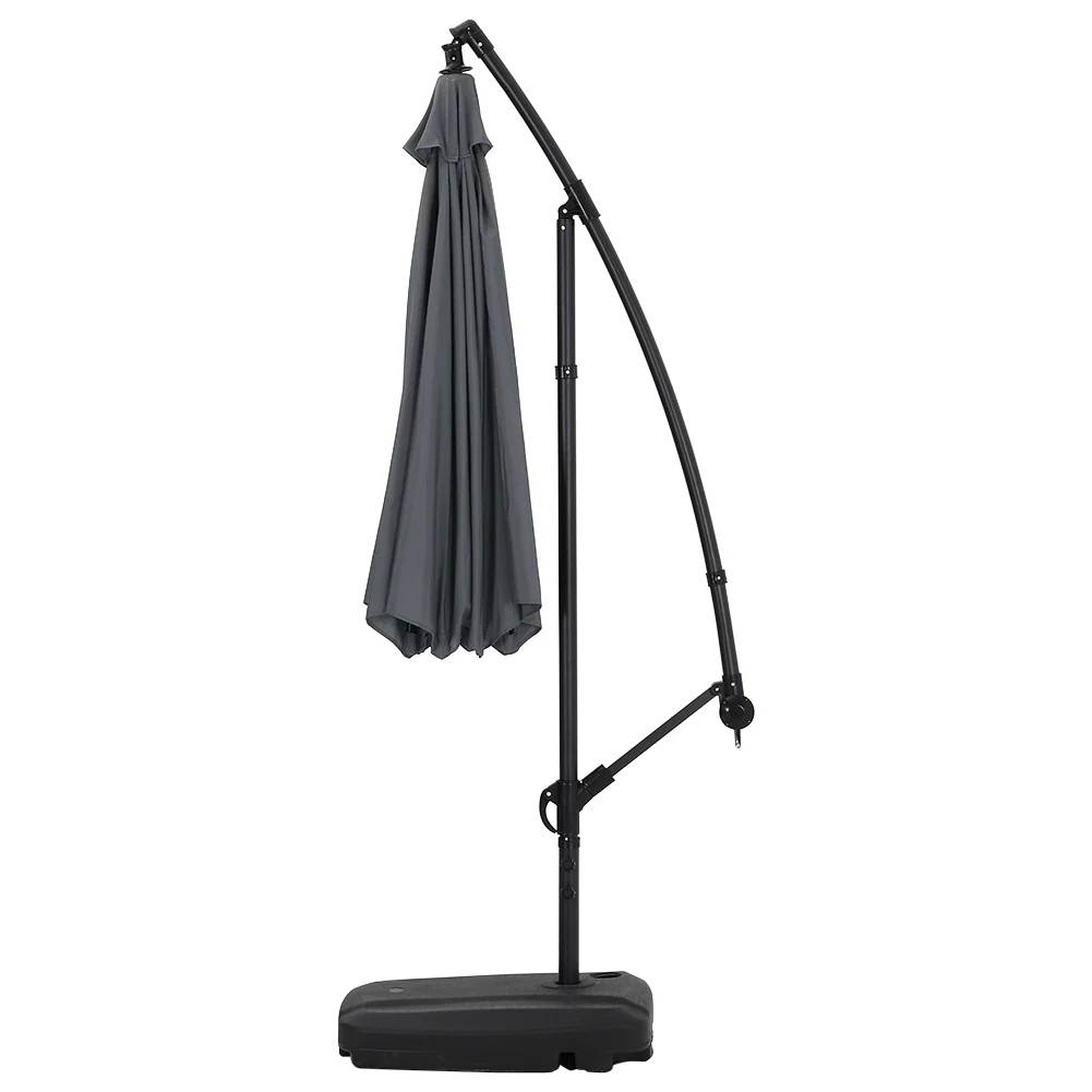 3M Large Banana Cantilever Patio Parasol For Outdoor Sunshade And Rain With Fillable Base On Wheels - Image 6