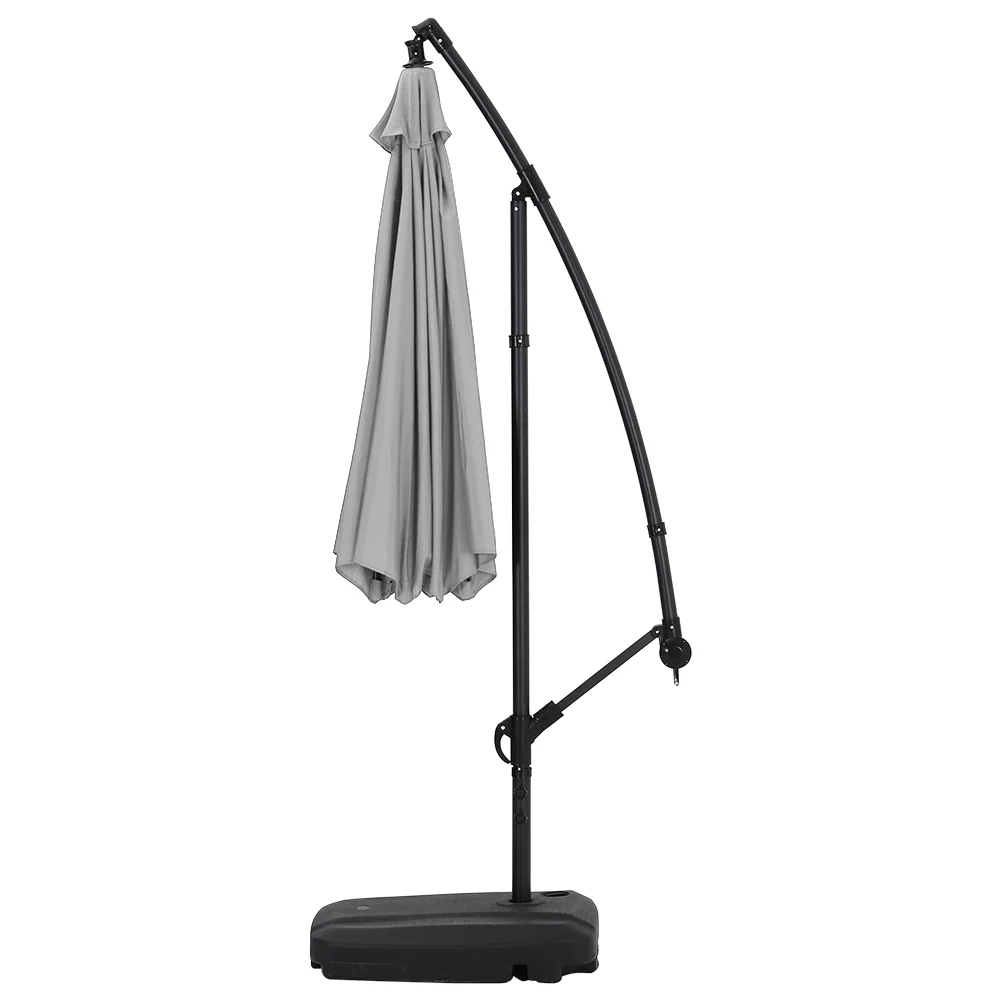 3M Large Banana Cantilever Patio Parasol For Outdoor Sunshade And Rain With Fillable Base On Wheels - Image 6