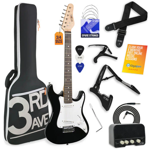 3rd Avenue 3/4 Size Electric Guitar Pack- Pastel Pink