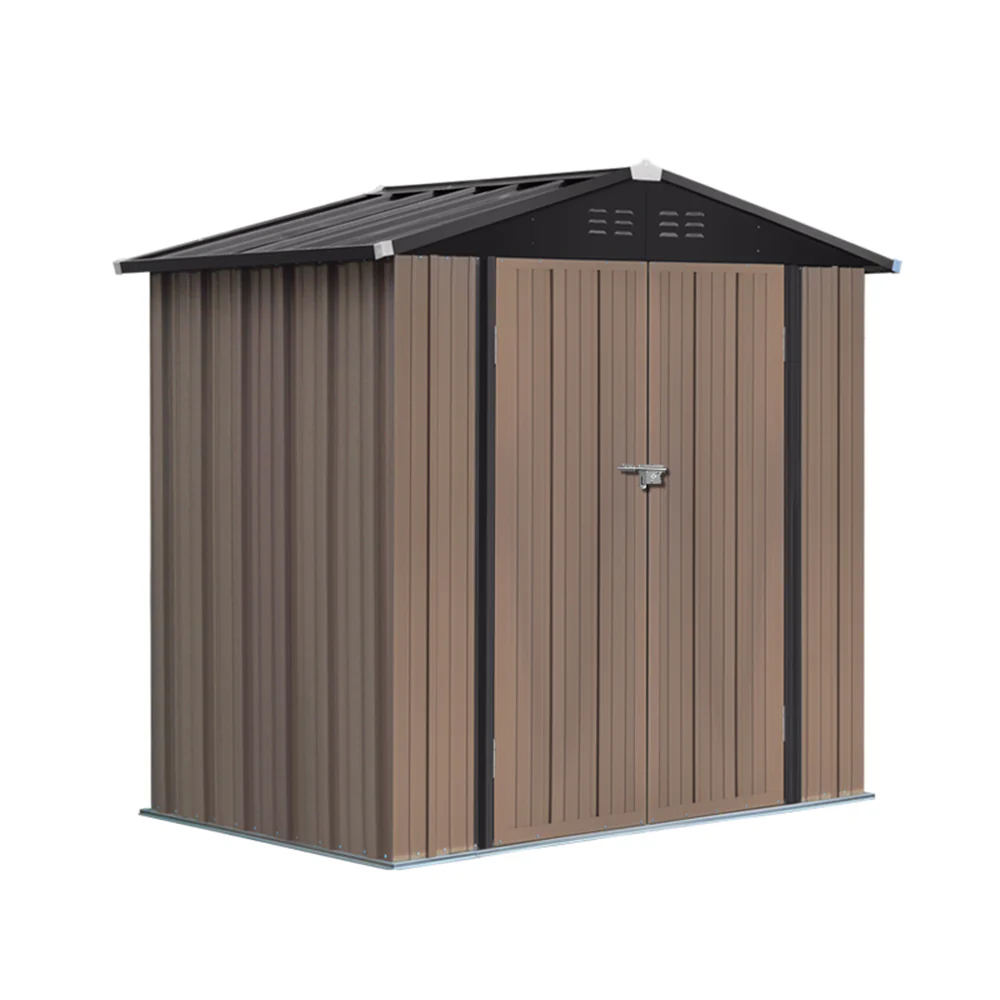 4*6FT / 6*8FT Metal Garden Storage Shed with Lockable Door - Image 4