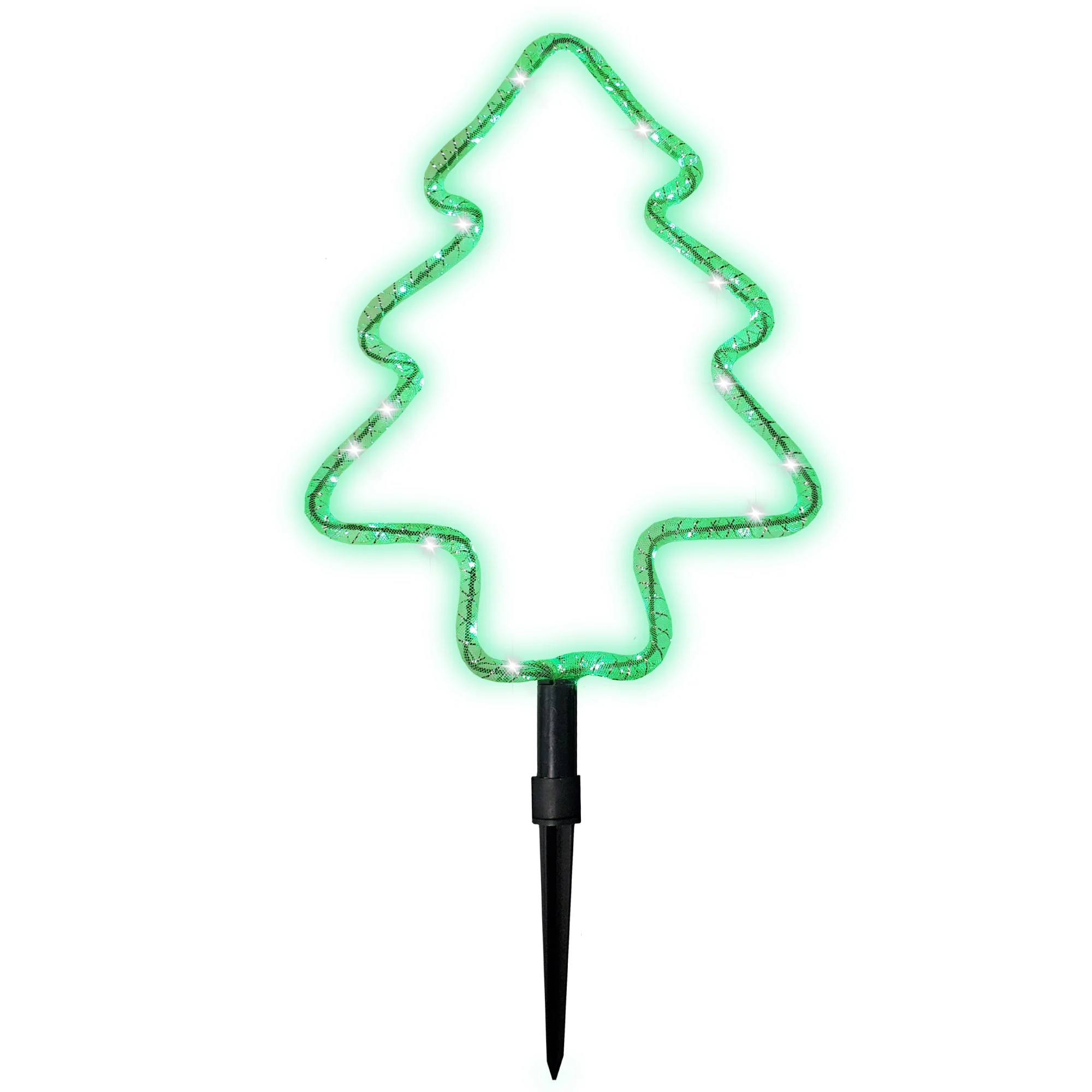 Christmas Sparkle Outdoor Stakes Christmas Tree - 4 Pack Mains Powered - Image 4