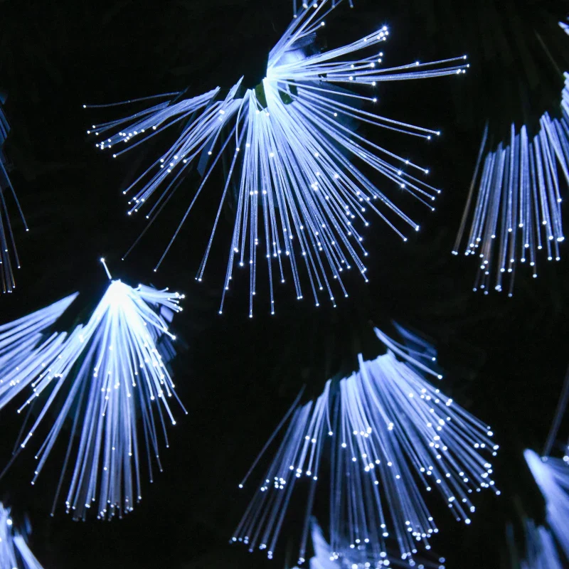 HOMCOM Fibre Optic Christmas Tree with Star Topper 5ft - Image 9