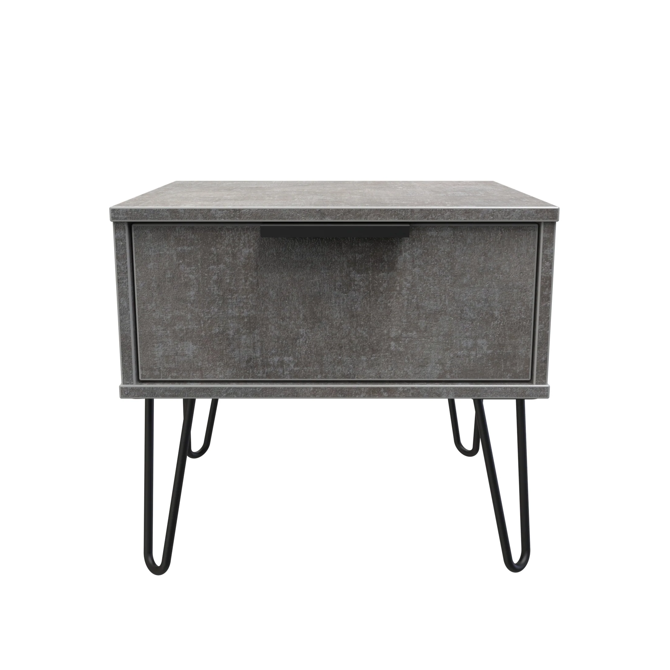 Haiti Ready Assembled Bedside Table with 1 Drawer  - Pewter - Image 5