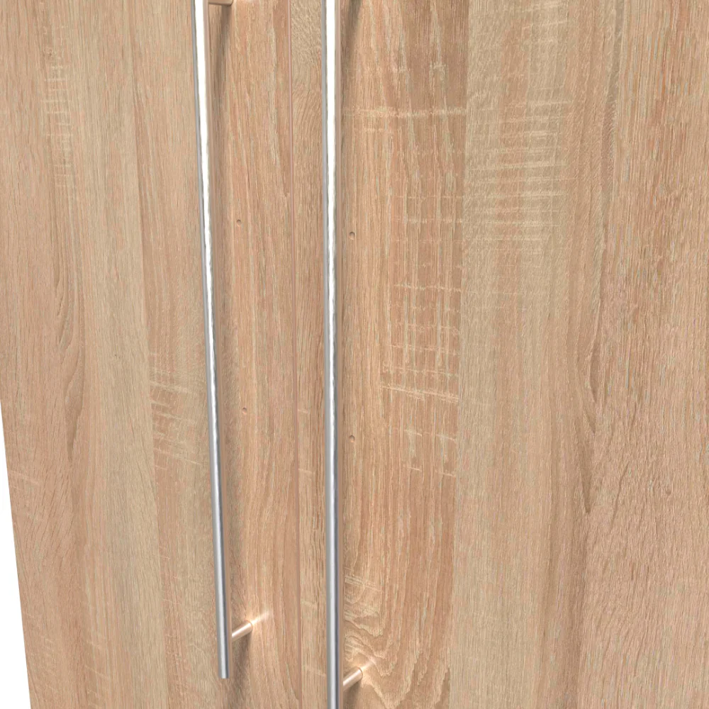 Sofia Ready Assembled Wardrobe with 2 Doors - Bardolino Oak - Image 6