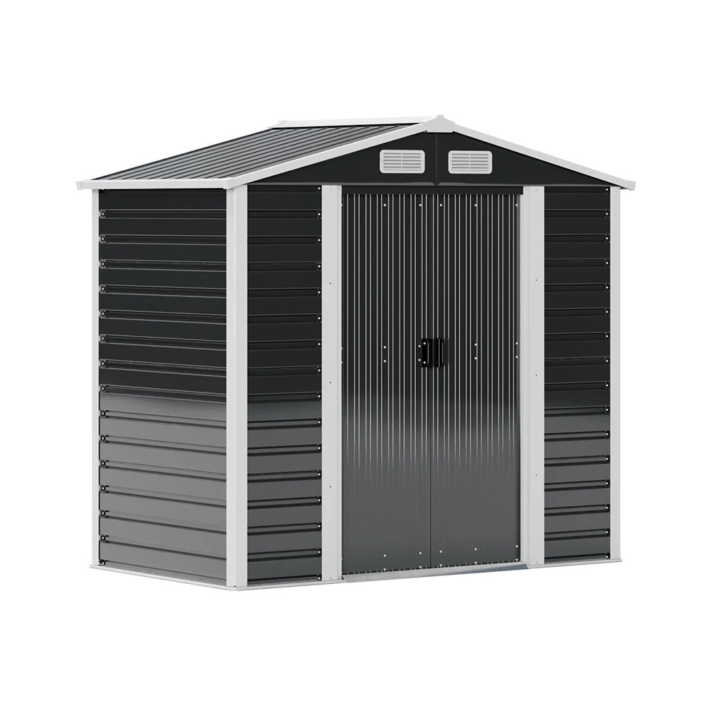 4x7FT Outdoor Metal Garden Storage Shed