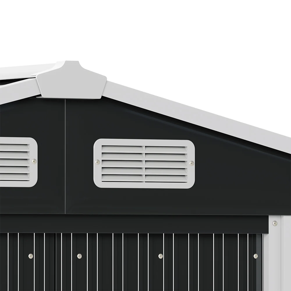 4x7FT Outdoor Metal Garden Storage Shed - Image 8