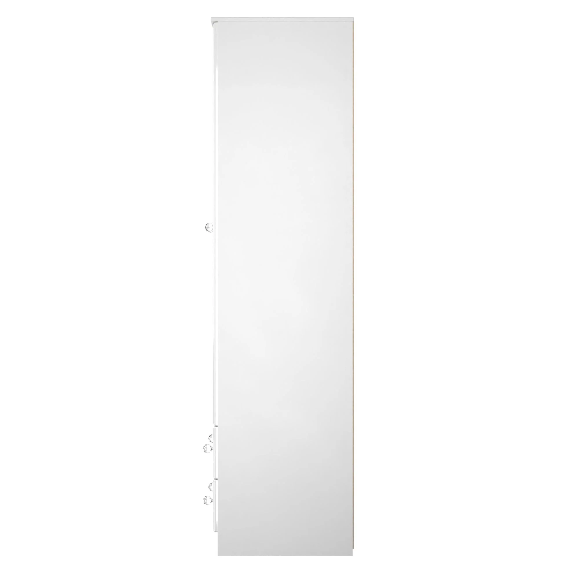 Lisbon Ready Assembled Wardrobe With 2 Doors And 2 Drawers - White Gloss & White - Image 5