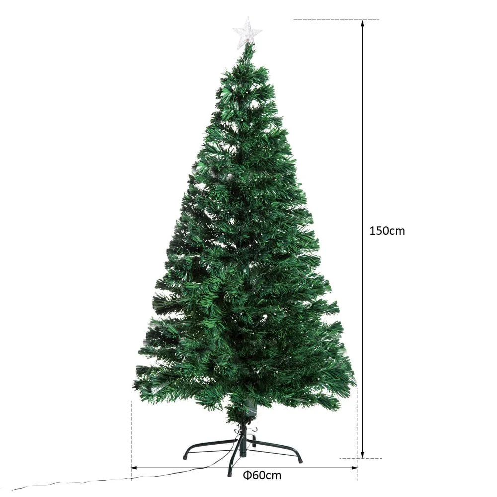 5ft (150cm) Fibre Optic Artificial Christmas Tree - Image 7
