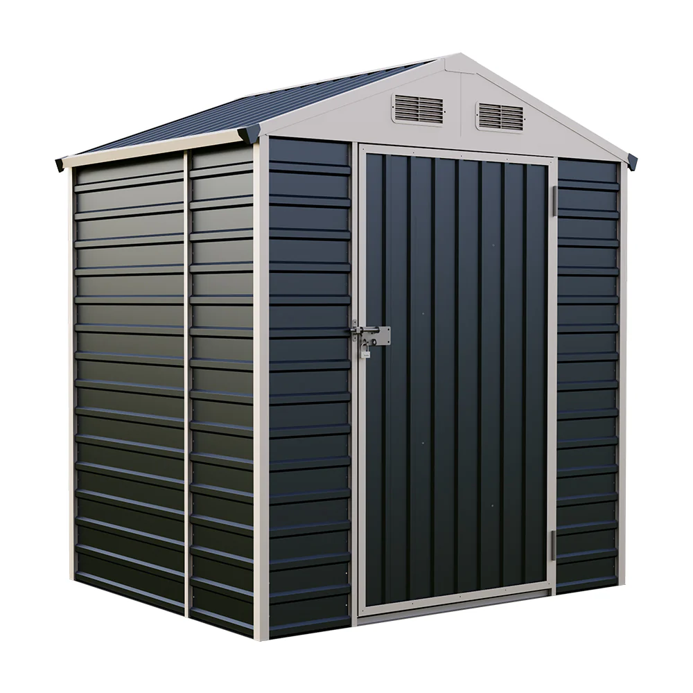 6*4FT/6*8FT Metal Apex Roof Garden Tool Storage Shed