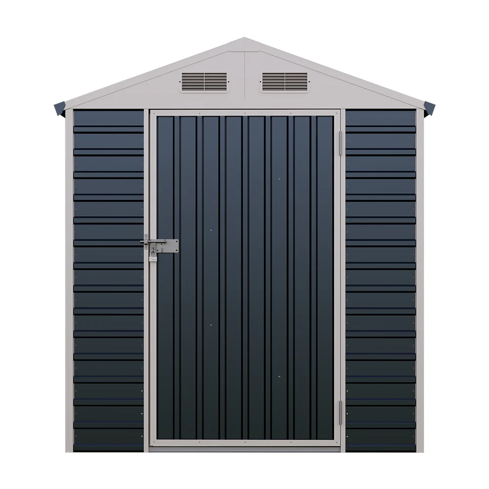 6*4FT/6*8FT Metal Apex Roof Garden Tool Storage Shed - Image 5