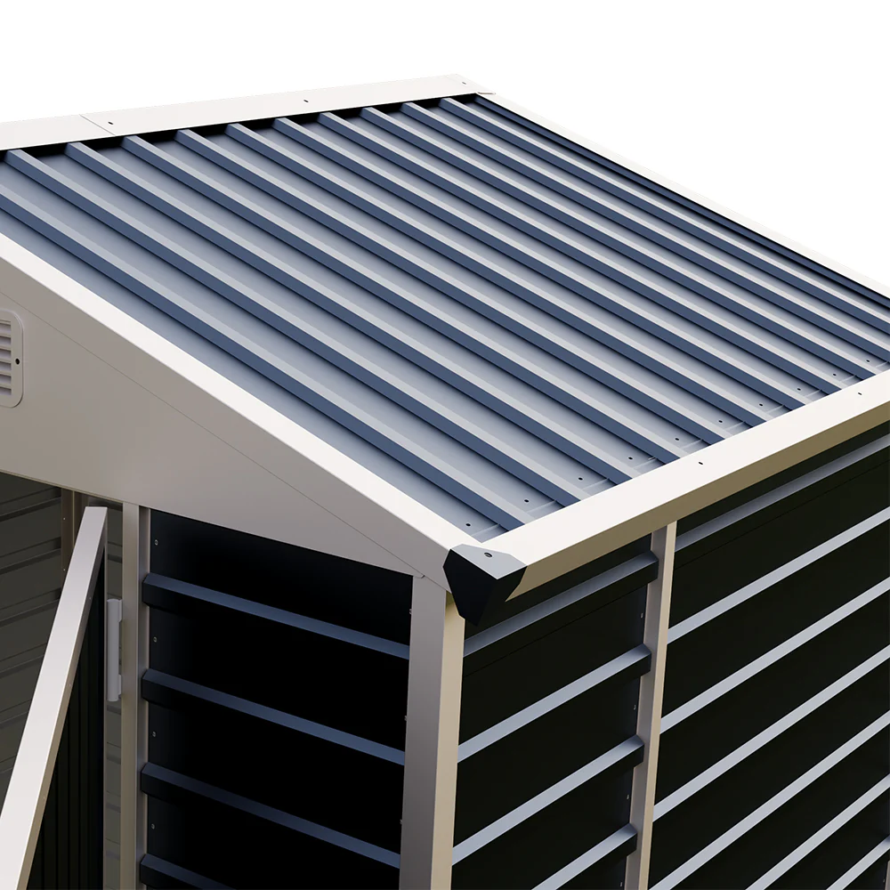 6*4FT/6*8FT Metal Apex Roof Garden Tool Storage Shed - Image 9