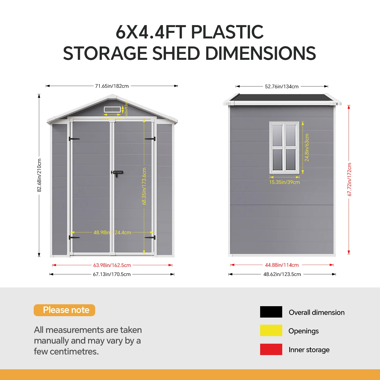 6*4FT Outdoor Plastic Garden Storage Shed - Image 10