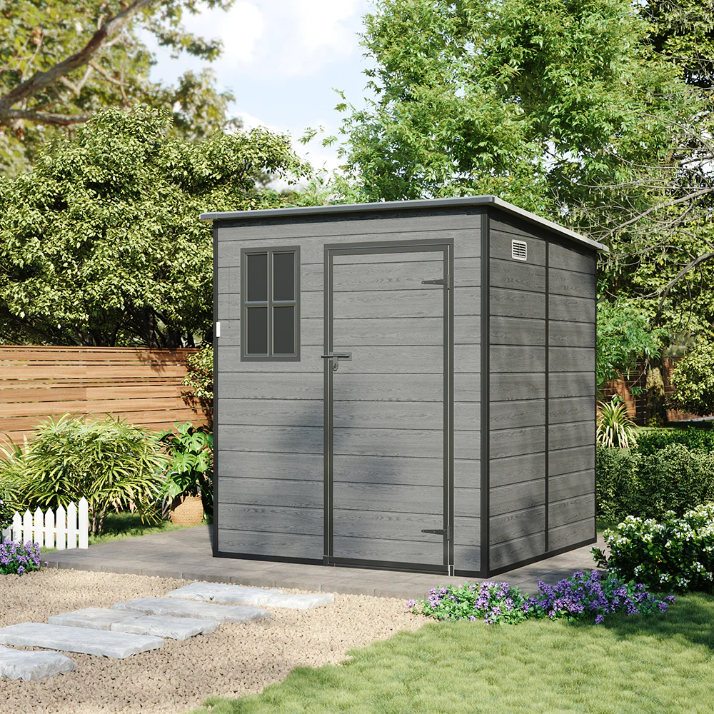 6 x 6FT Outdoor Plastic Garden Storage Shed - Image 3