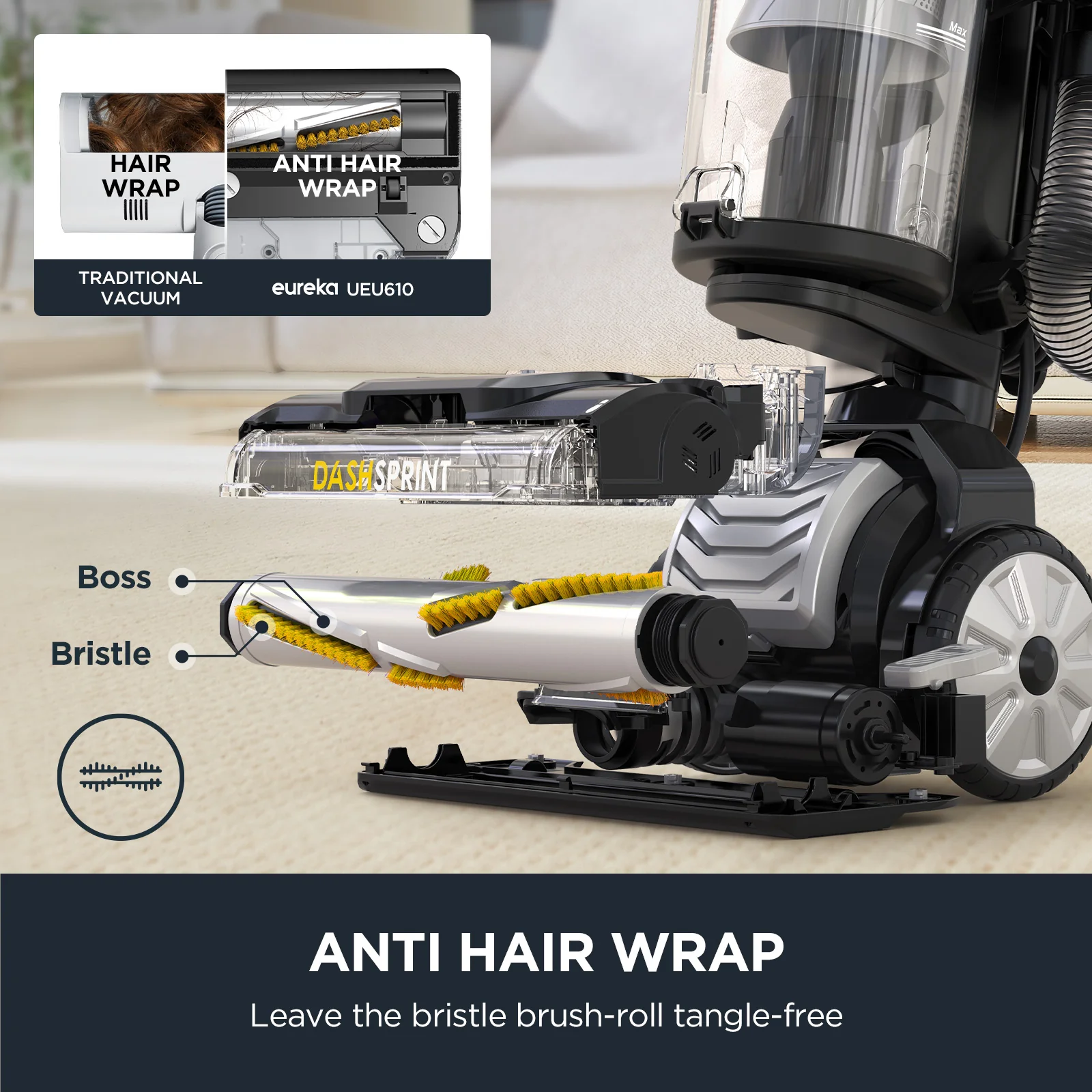 700W Upright Vacuum Cleaner with 2.2L Dust Cup - Image 5