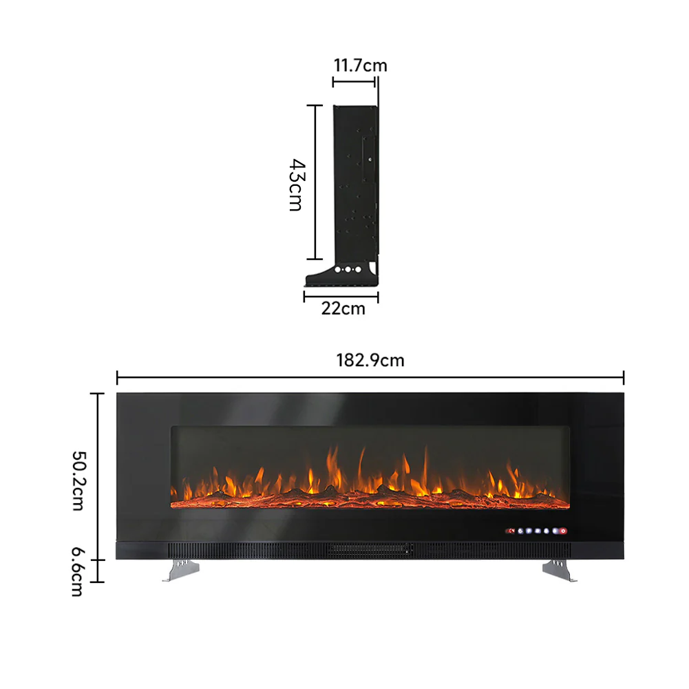 72inch Wall Mounted Electric Fireplace - Image 6