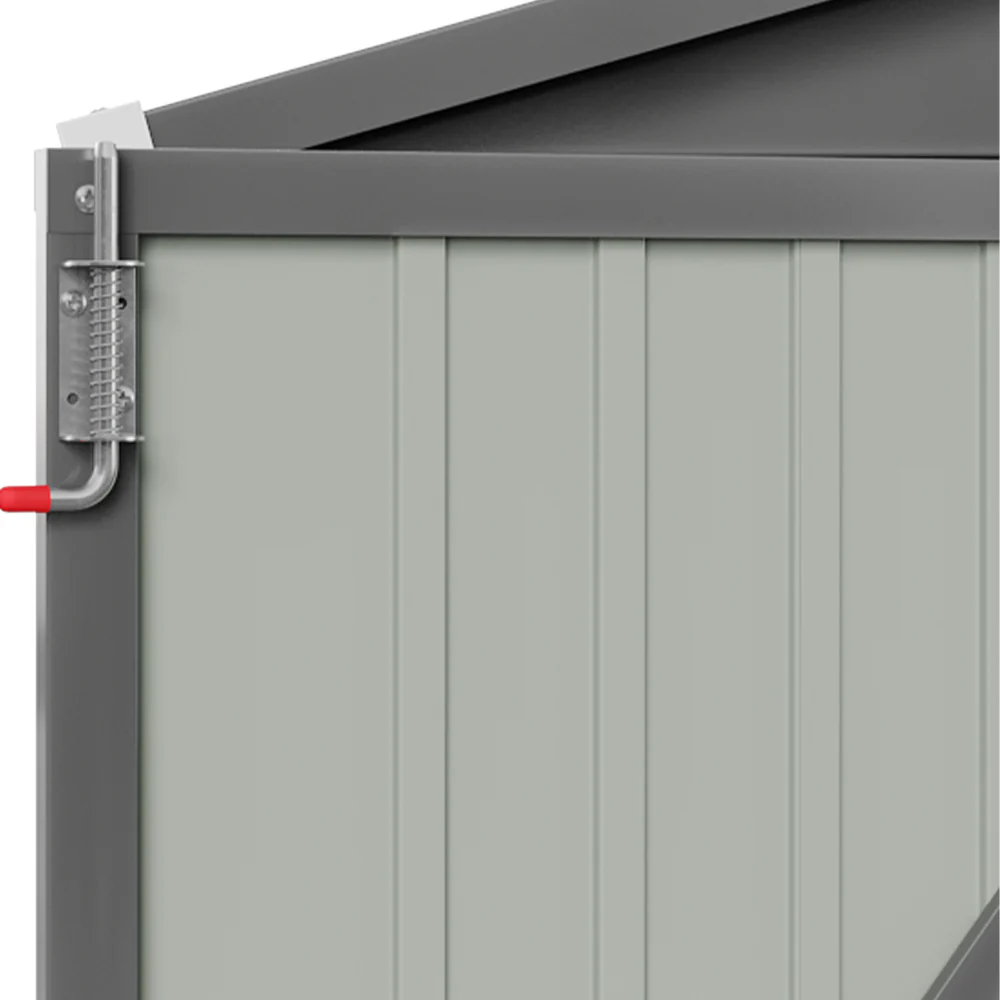 8*6FT Metal Apex Roof Garden Storage Shed - Image 9