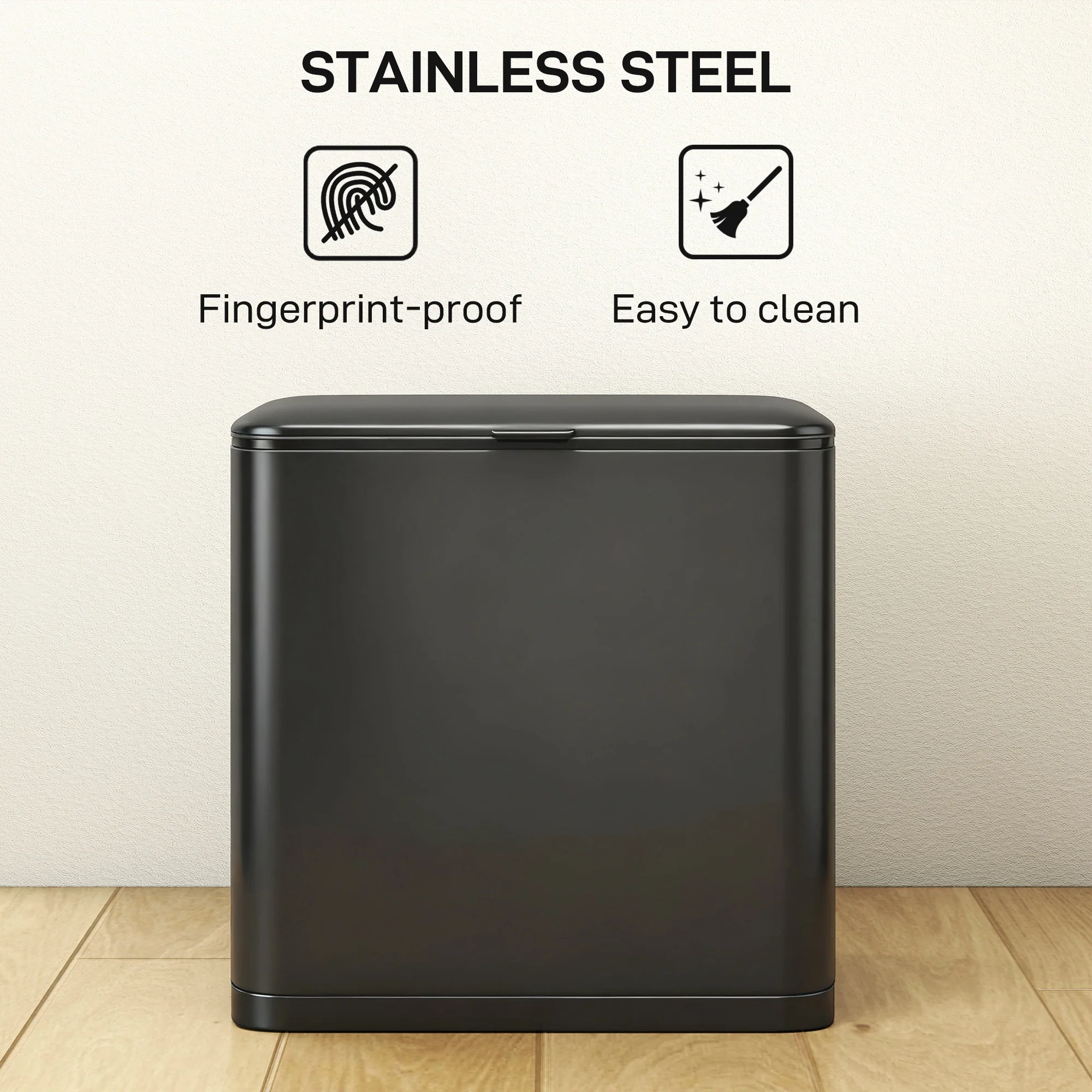 8L Hanging Kitchen Bin, Rubbish Bin W/ Stay-Open Lid For Under Sink - Image 7