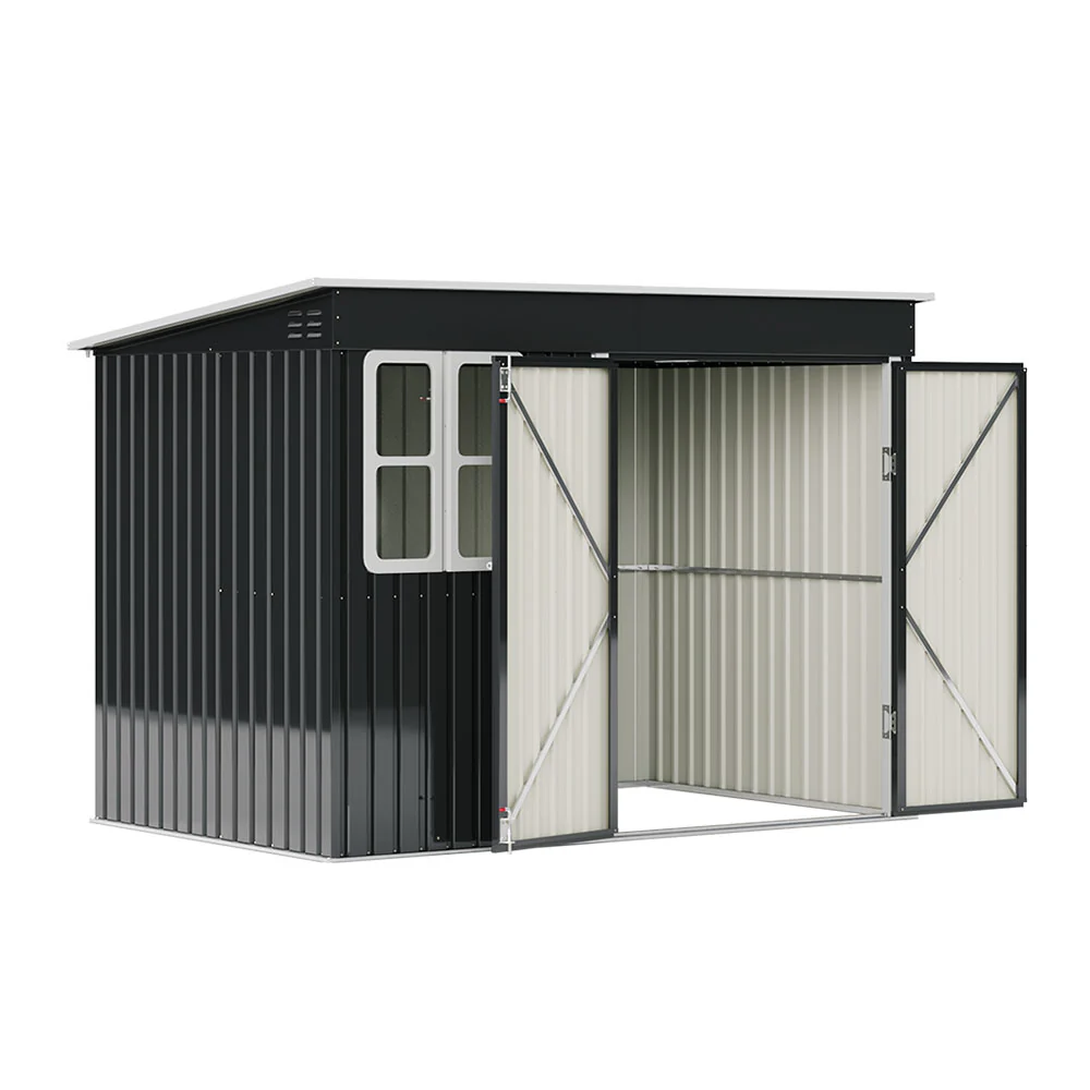 9x6FT Outdoor Metal Garden Storage Shed - Image 2