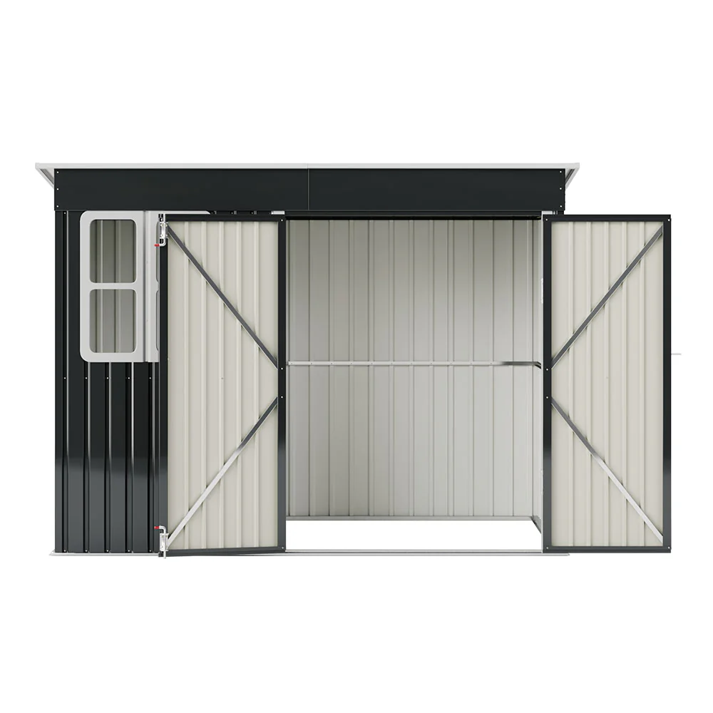 9x6FT Outdoor Metal Garden Storage Shed - Image 4
