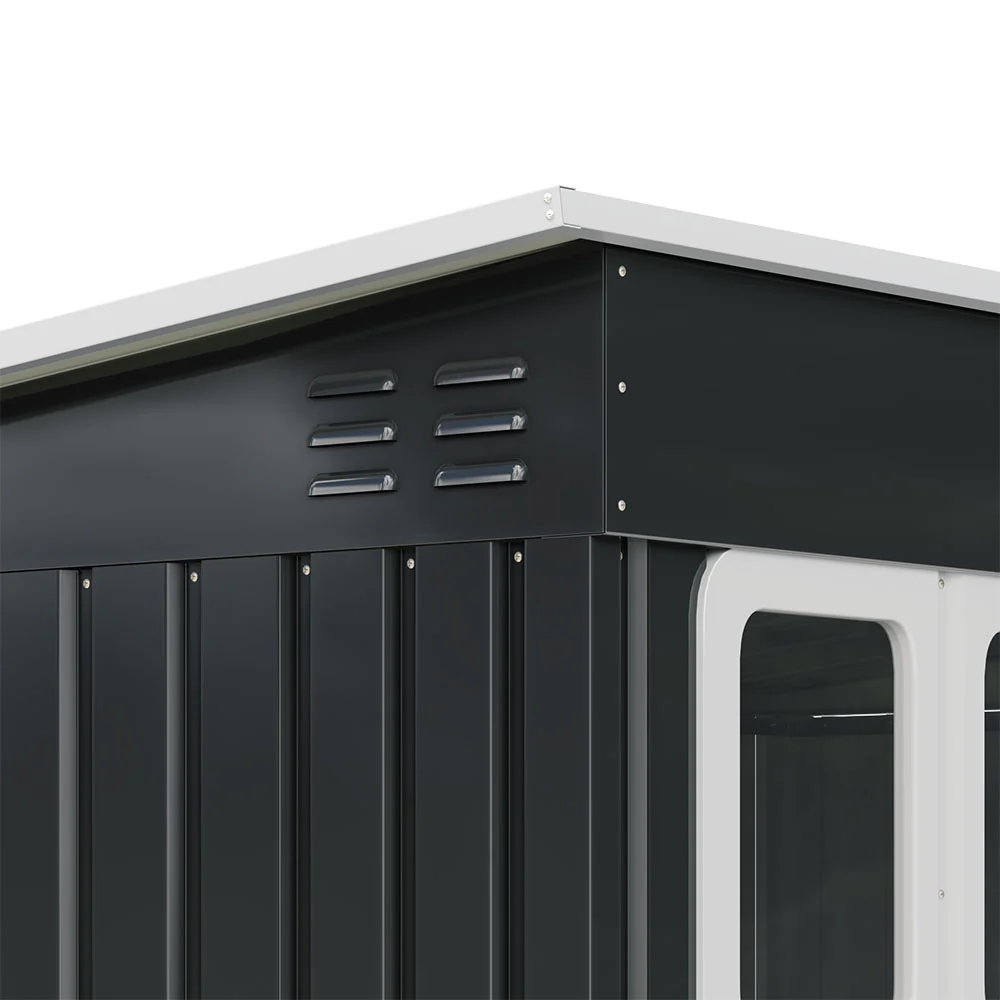 9x6FT Outdoor Metal Garden Storage Shed - Image 6