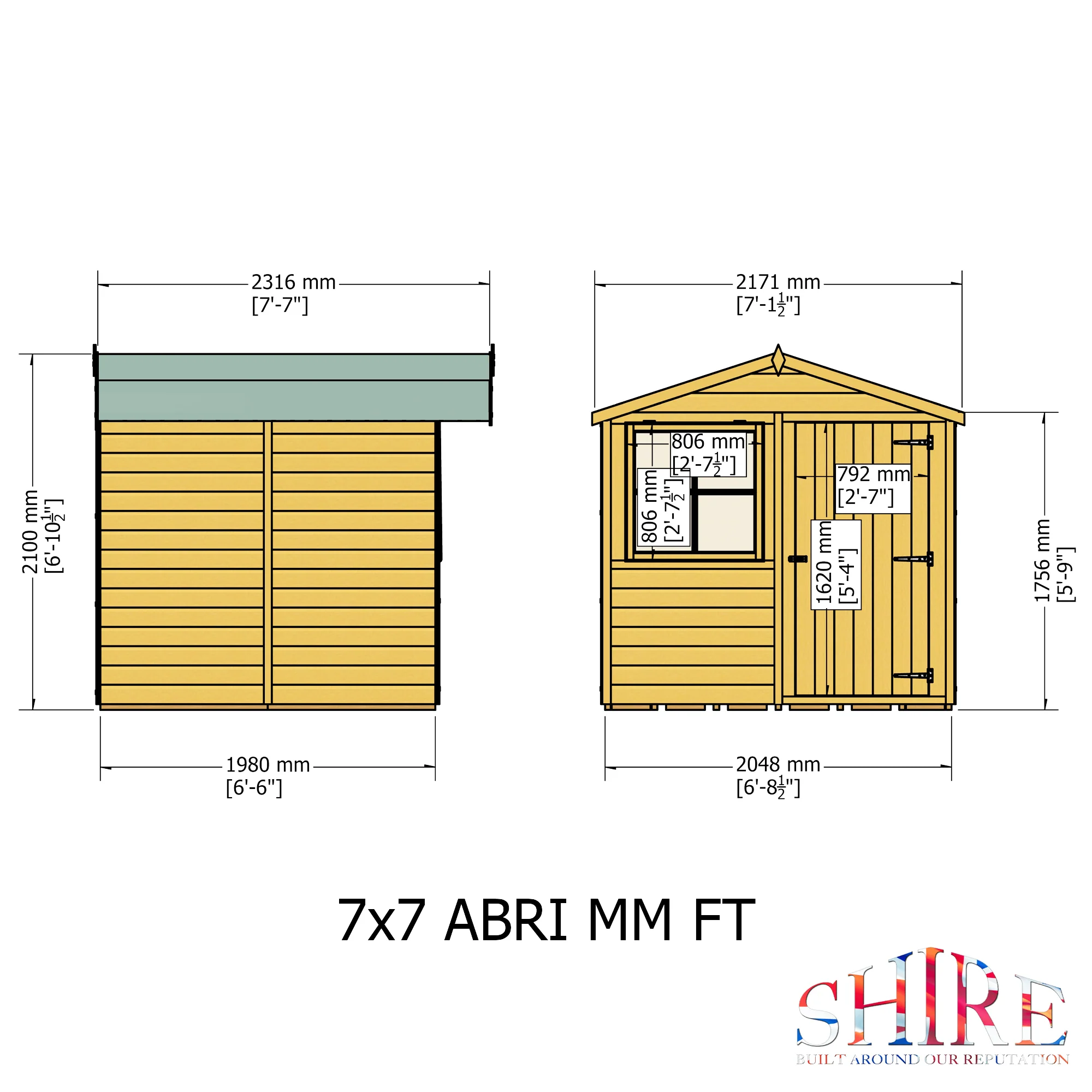 Abri 7 X 7 Shiplap Apex Shed - Image 5