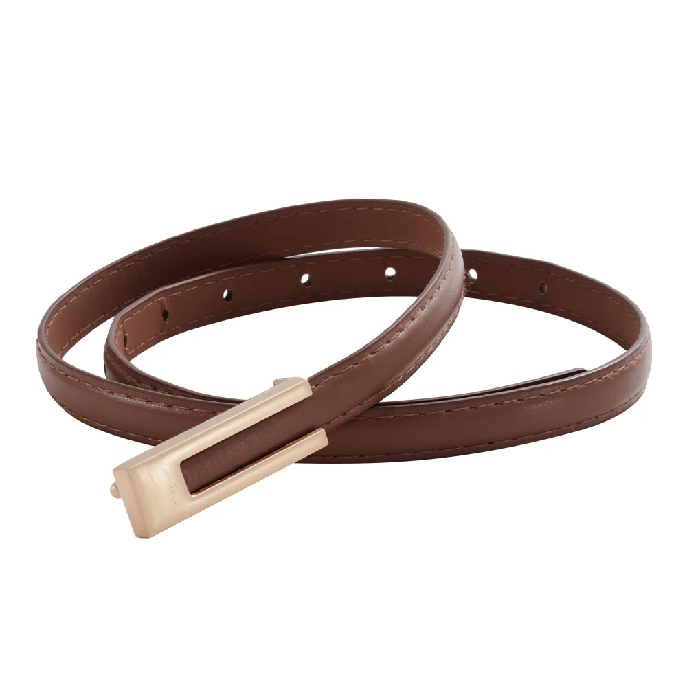 Adjustable Skinny PU Leather Belt