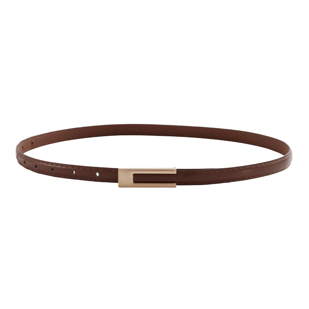 Adjustable Skinny PU Leather Belt - Image 4