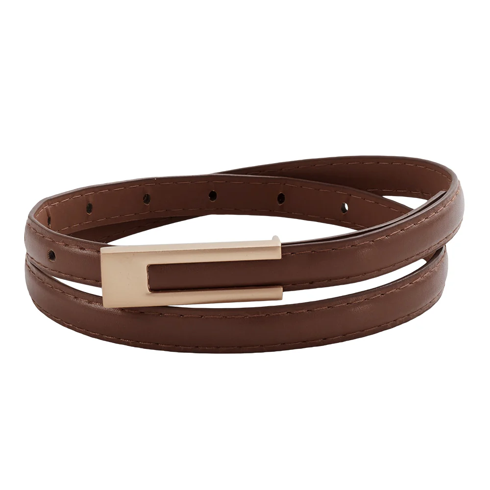 Adjustable Skinny PU Leather Belt - Image 5