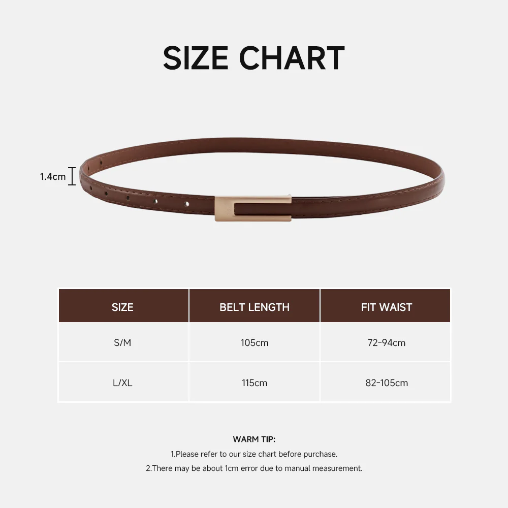Adjustable Skinny PU Leather Belt - Image 9