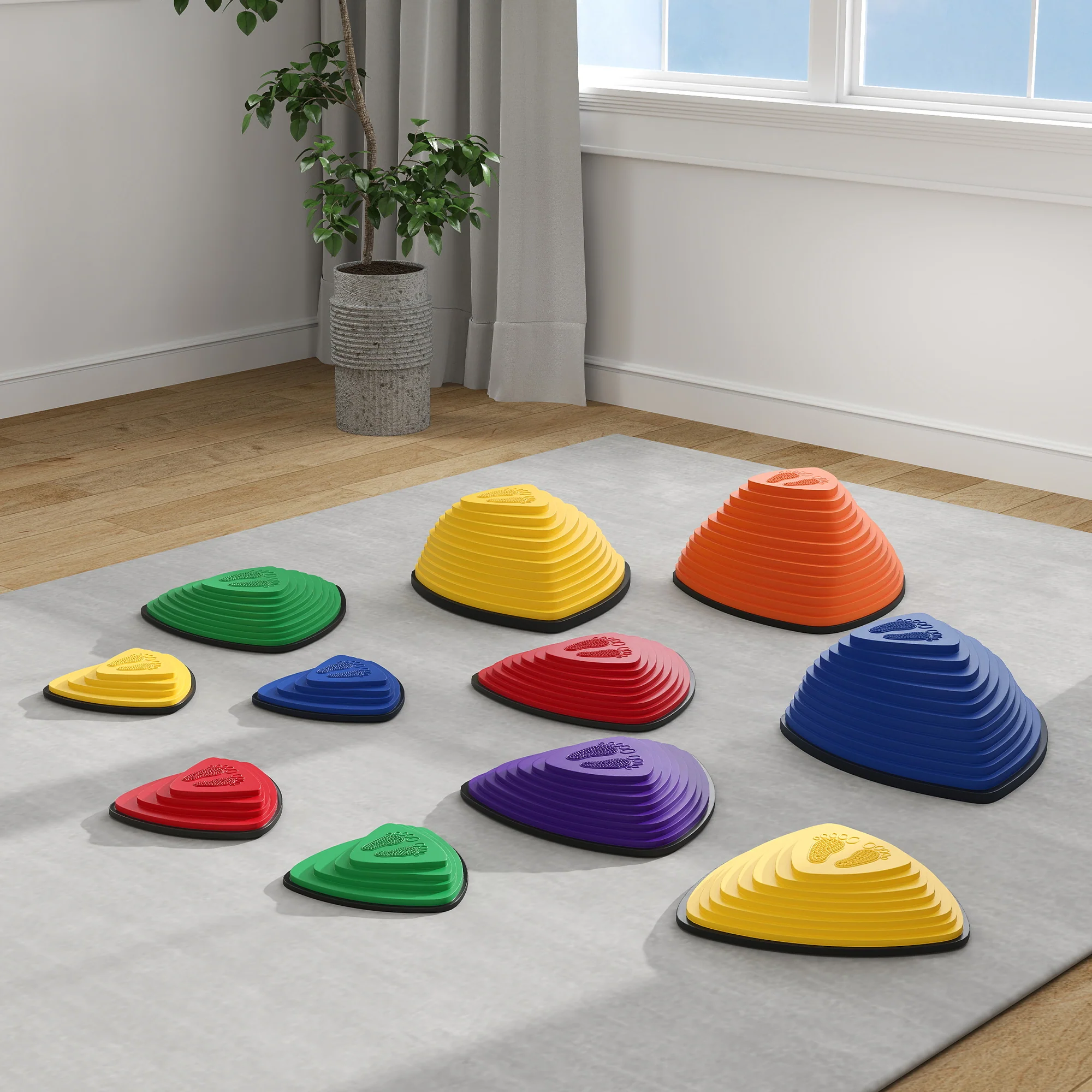 AIYAPLAY 11 Pieces Stepping Stones For Balance And Motor Skills - Image 8