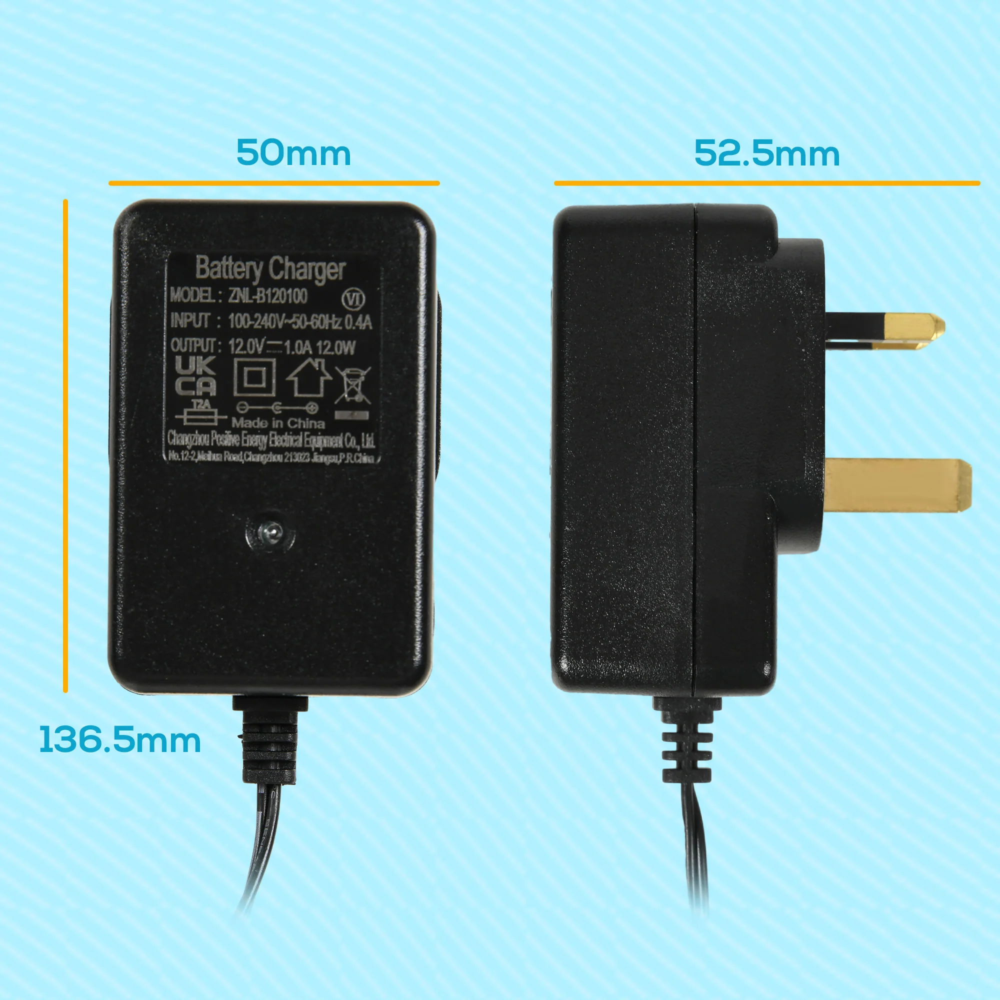 AIYAPLAY 12V Charger for Ride on Car, 12 Volt 1A Battery Charger - Image 5