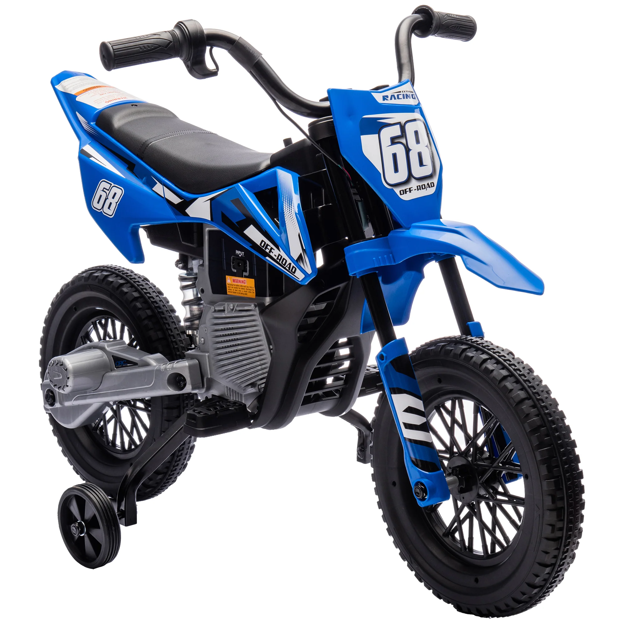 AIYAPLAY 12V Kids Orange Electric Motorbike W/ Twist Grip Throttle, Music - Image 10