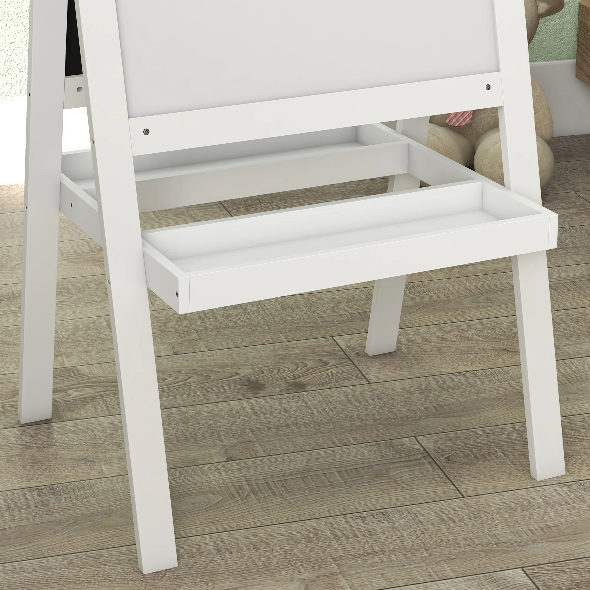 AIYAPLAY 2-in-1 Double-Sided Easel For Kids, With Storage Shelf- Blue - Image 8