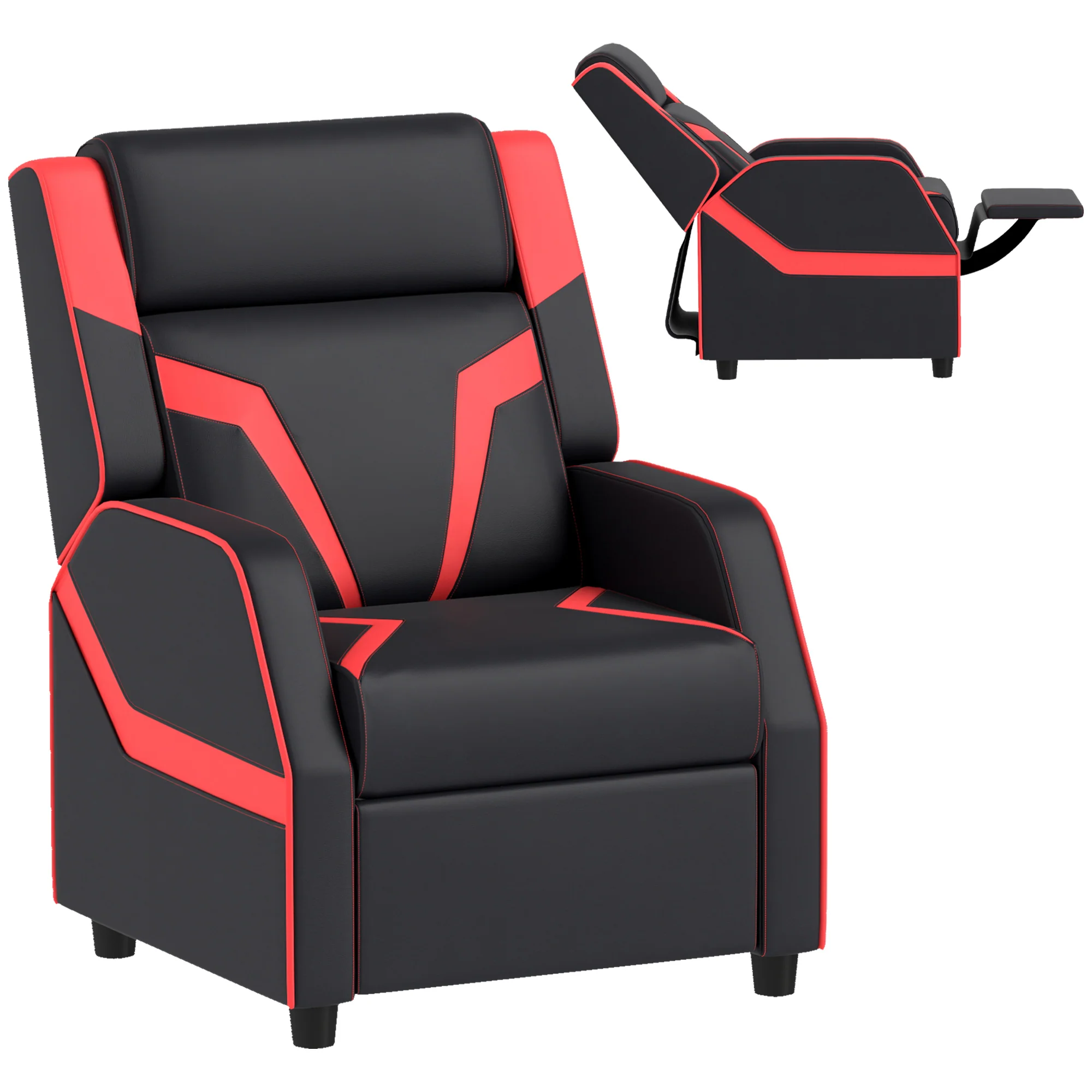 AIYAPLAY 2 In 1 Kids Armchair Recliner, PU Leather, For 3-9 Years Old, Pink - Image 11