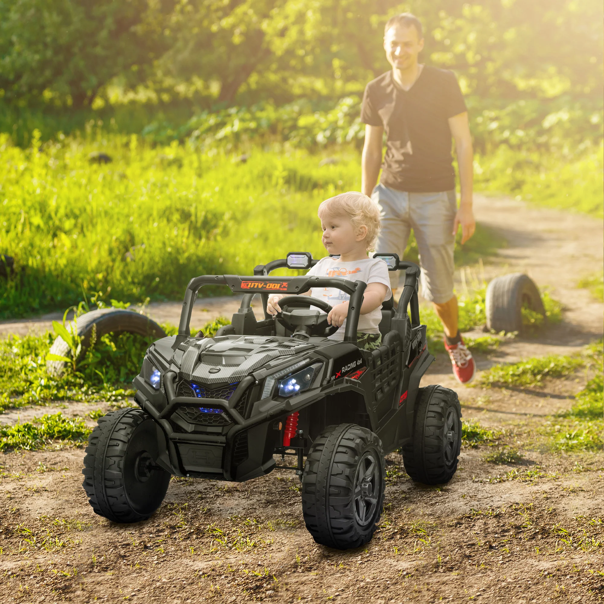 AIYAPLAY 2 Seater 24V Kids Electric Car W/ Remote Control - Image 2