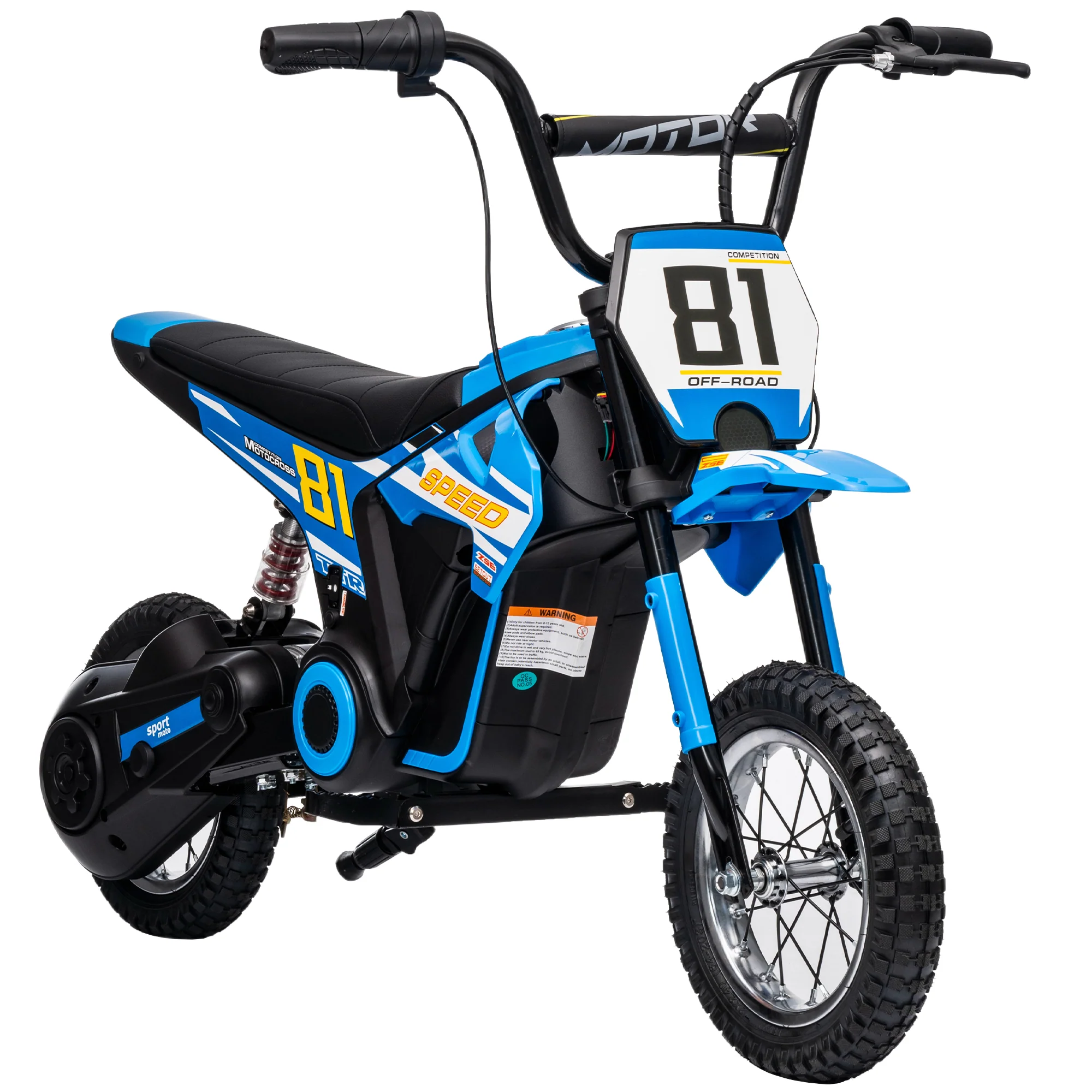 AIYAPLAY 24V Battery Powered Ride On Motorcycle With Rear Suspension